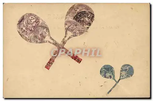 Cartes postales Timbres Semeuse Sage Tennis