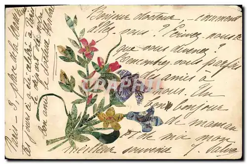 Cartes postales Timbres Fleurs