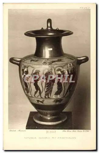Cartes postales Faience Faincerie British Museum London Hydria signed by Pamphaios
