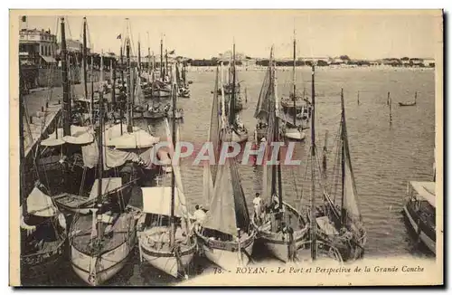 Ansichtskarte AK Bateau de peche Royan le port et perspective de la Grande Conche