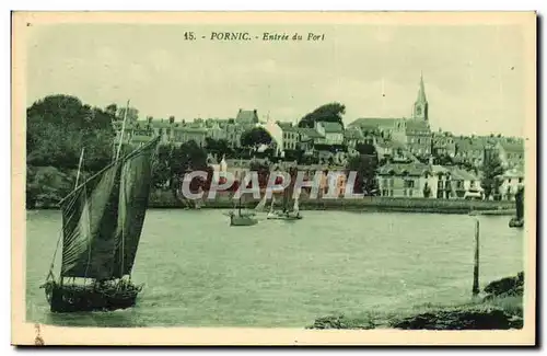 Cartes postales Bateau de peche Pornic Entree du port