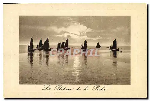 Cartes postales Bateau de peche Le retour de la peche