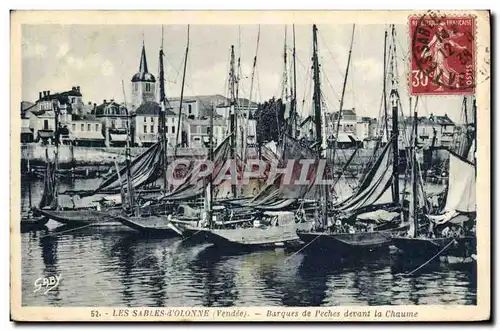 Ansichtskarte AK Bateau de peche Les Sables d&#39Olonne Barques de peche devant la Chaume
