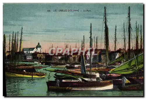 Cartes postales Bateau de peche Les Sables d'Olonne Le port