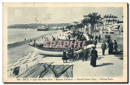 Ansichtskarte AK Bateau de peche Nice Quai des Etats Unis Bateaux pecheurs