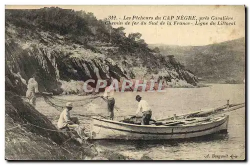 Ansichtskarte AK Bateau de peche Les pecheurs de Cap Negre pres Cavaliere Chemin de fer du Sud de la France ligne