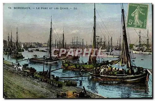 Ansichtskarte AK Bateau de peche Bordeaux Le port et les quais