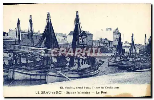 Cartes postales Bateau de peche Le Grau du Roi Station balneaire le port