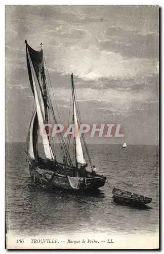 Ansichtskarte AK Bateau de peche Trouville Barque de peche