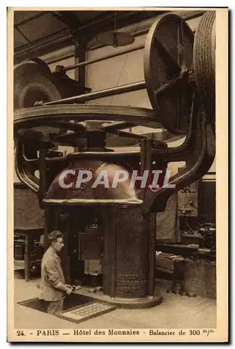Cartes postales Monnaies Paris Hotel des Monnaies Balancier de 300mm