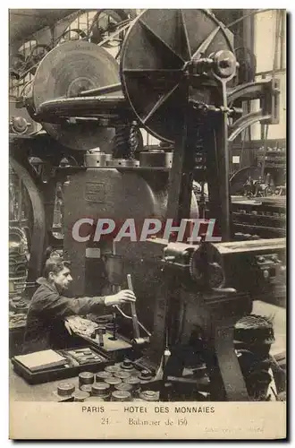 Cartes postales Monnaies Paris Hotel des Monnaies Balancier de 150