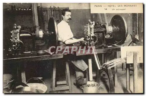 Cartes postales Monnaies Paris Hotel des Monnaies Un decoupoir