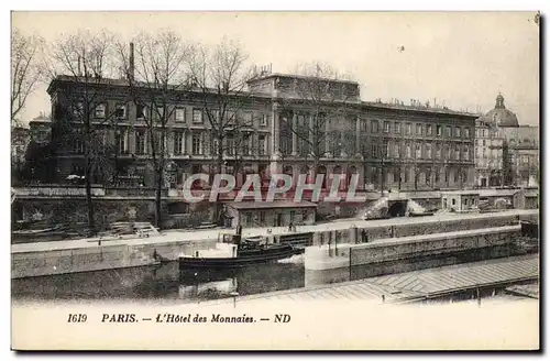 Cartes postales Monnaies Paris Hotel des Monnaies Bateau