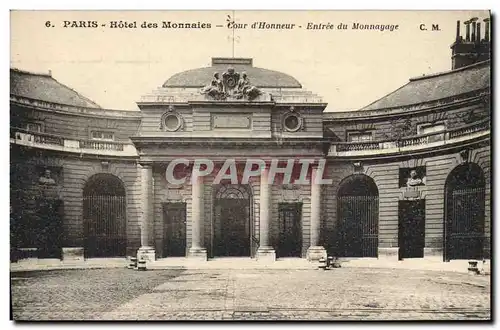 Cartes postales Monnaies Paris Hotel des Monnaies Cour d&#39honneur Entree du monnayage
