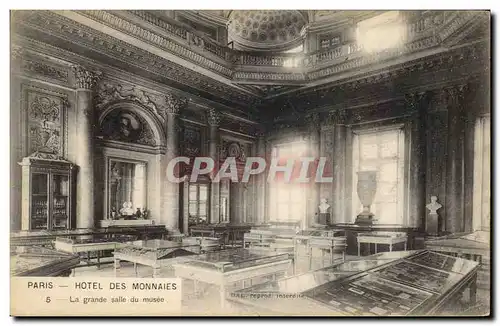 Cartes postales Monnaies Paris Hotel des Monnaies La grande salle du musee