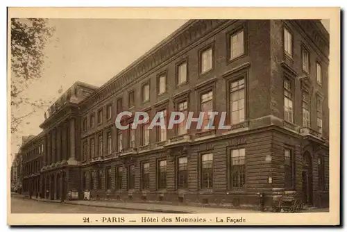 Cartes postales Monnaies Paris Hotel des Monnaies La facade