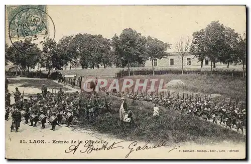 Cartes postales Militaria Laon Entree de la citadelle