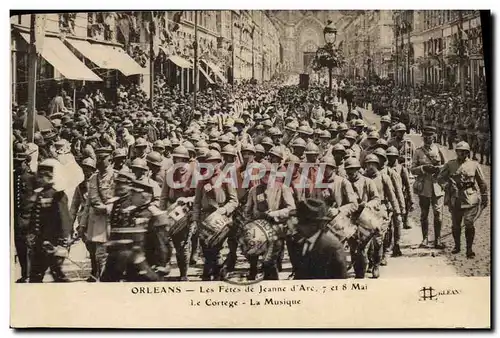 Ansichtskarte AK Militaria Orleans Les Fetes de Jeanne d&#39Arc Le cortege la musique