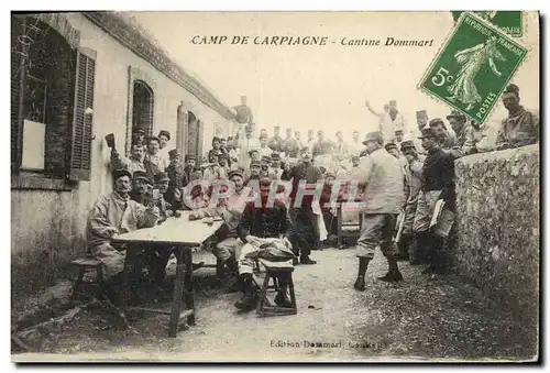 Cartes postales Militaria Camp de Carpiagne Cantine Dommart