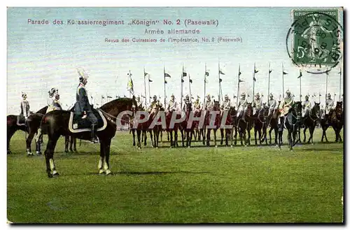 Ansichtskarte AK Militaria Armee allemande Revue des cuirassiers de l&#39imperatrice