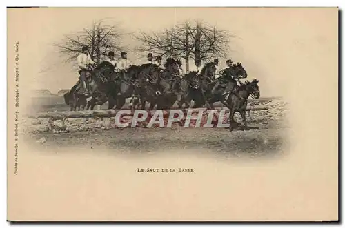 Cartes postales Militaria Le saut de la barre