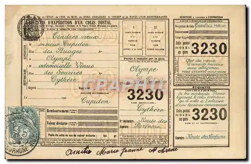 Cartes postales Bulletin d&#39expedition d&#39un colis Postal