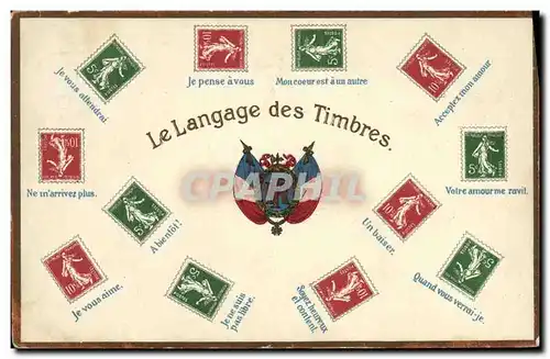 Ansichtskarte AK Le langage des timbres Semeuse