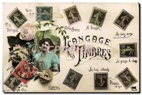 Ansichtskarte AK Langage des timbres Semeuse