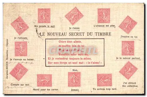Cartes postales Le nouveau secret du timbre Semeuse