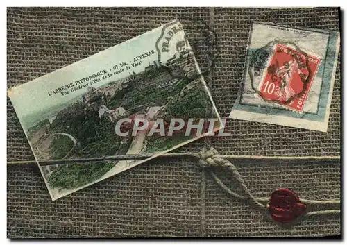 Cartes postales Ardeche Aubenas Vue generale Cote de la route de Vals