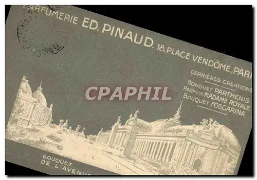 Cartes postales Parfumerie Ed Pinaud Place Vendome Paris Bouquet de l&#39Avenue Nicolas II Exposition universell