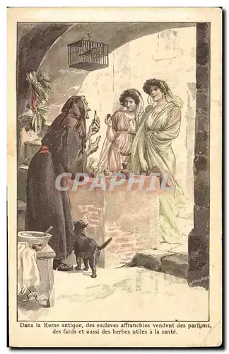 Cartes postales Dans la Rome antique des esclaves affranchies vendent des parfums