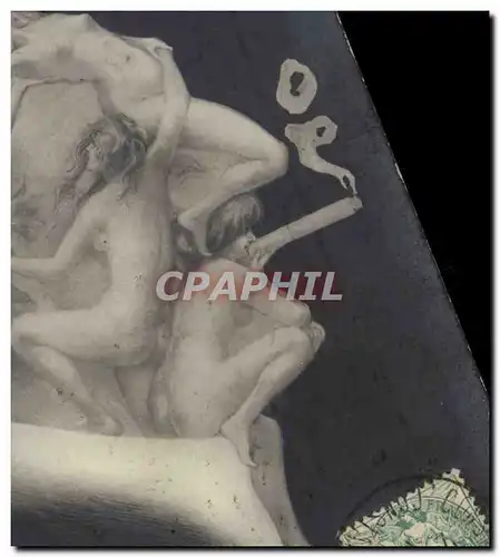 Cartes postales Surrealisme Gourmand Femmes Tabac Cigarettes