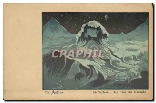 Cartes postales Surrealisme Le sphinx La fin du monde Femme