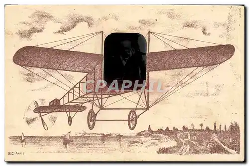 Cartes postales Fantaisie Photographie Homme Avion