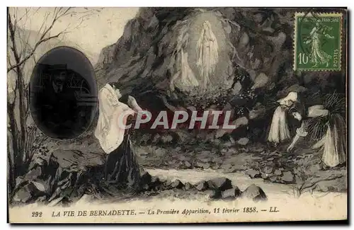 Ansichtskarte AK Fantaisie Photographie Homme La vie de Bernadette La premiere apparition 11 fevrier 1858