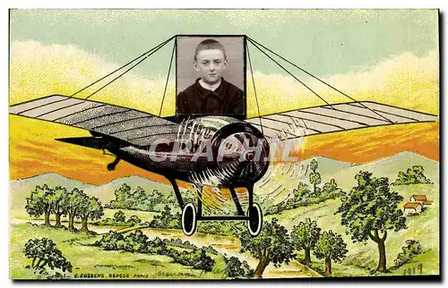 Cartes postales Fantaisie Photographie Enfant Avion Germain Nief