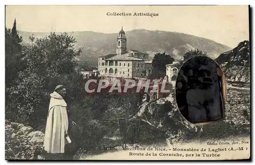 Cartes postales Fantaisie Photographie Environs de Nice Monastere de Laghet Route de la corniche par la Turbie