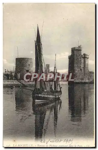 Cartes postales Bateau de peche La Rochelle Barque de pecheur rentrant au port