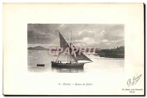 Cartes postales Bateau de peche Toulon Retour de peche