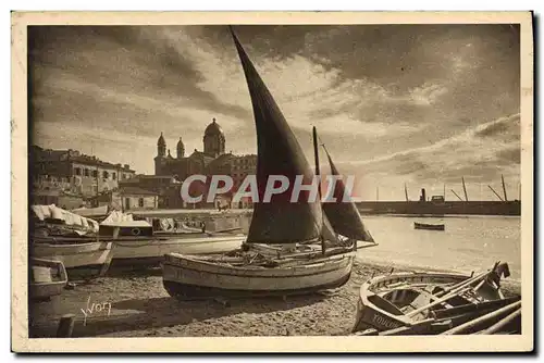 Cartes postales Bateau de peche Saint Raphael Le port et Notre Dame de la Victoire