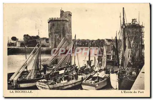 Cartes postales Bateau de peche La Rochelle L'entree du port