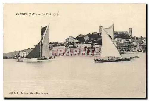 Cartes postales Bateau de peche Cannes Le port