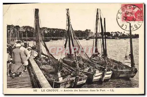 Ansichtskarte AK Bateau de peche Le Crotoy Arrivee des bateaux dans le port