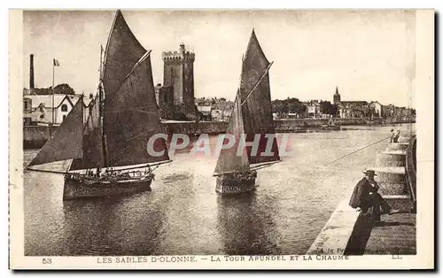 Cartes postales Bateau de peche Les Sables d'Olonne La Tour Arundel et la Chaume