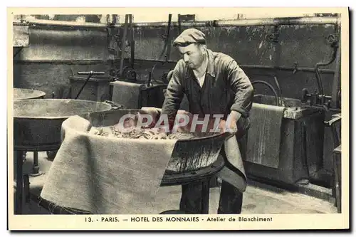 Cartes postales Paris Hotel des Monnaies Atelier de blanchiment