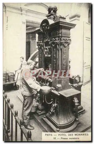 Cartes postales Paris Hotel des Monnaies Presse monetaire