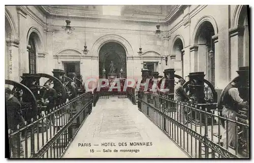 Cartes postales Paris Hotel des Monnaies Salle de monnayage