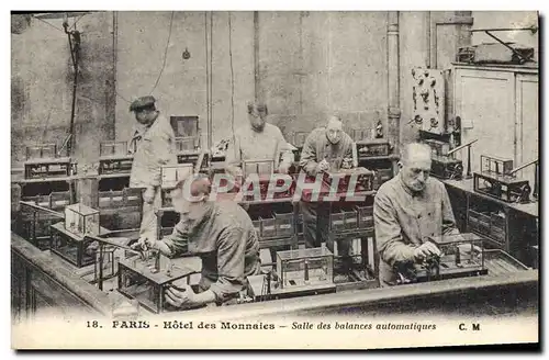 Cartes postales Paris Hotel des Monnaies Salle des balances automatiques