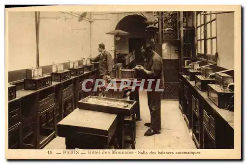 Cartes postales Paris Hotel des Monnaies Salle des balances automatiques